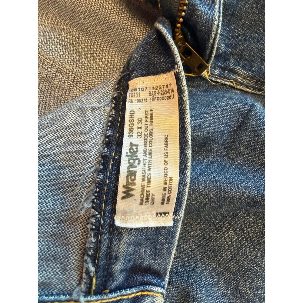 Wrangler George Strait‎ Cowboy Cut Slim Fit Jeans 936GSHD Medium Wash 32x27 Mens - Picture 4 of 7